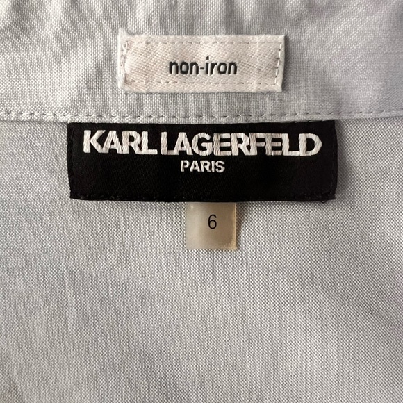 Karl lagerfeld light blue non iron button down shirt - Picture 8 of 11